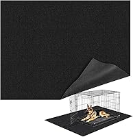 Wibeelee 46x60 Extra Large Waterproof Dog Crate Mat - Non-Slip Urine Absorbing Floor Protector for Kennels & Playpens