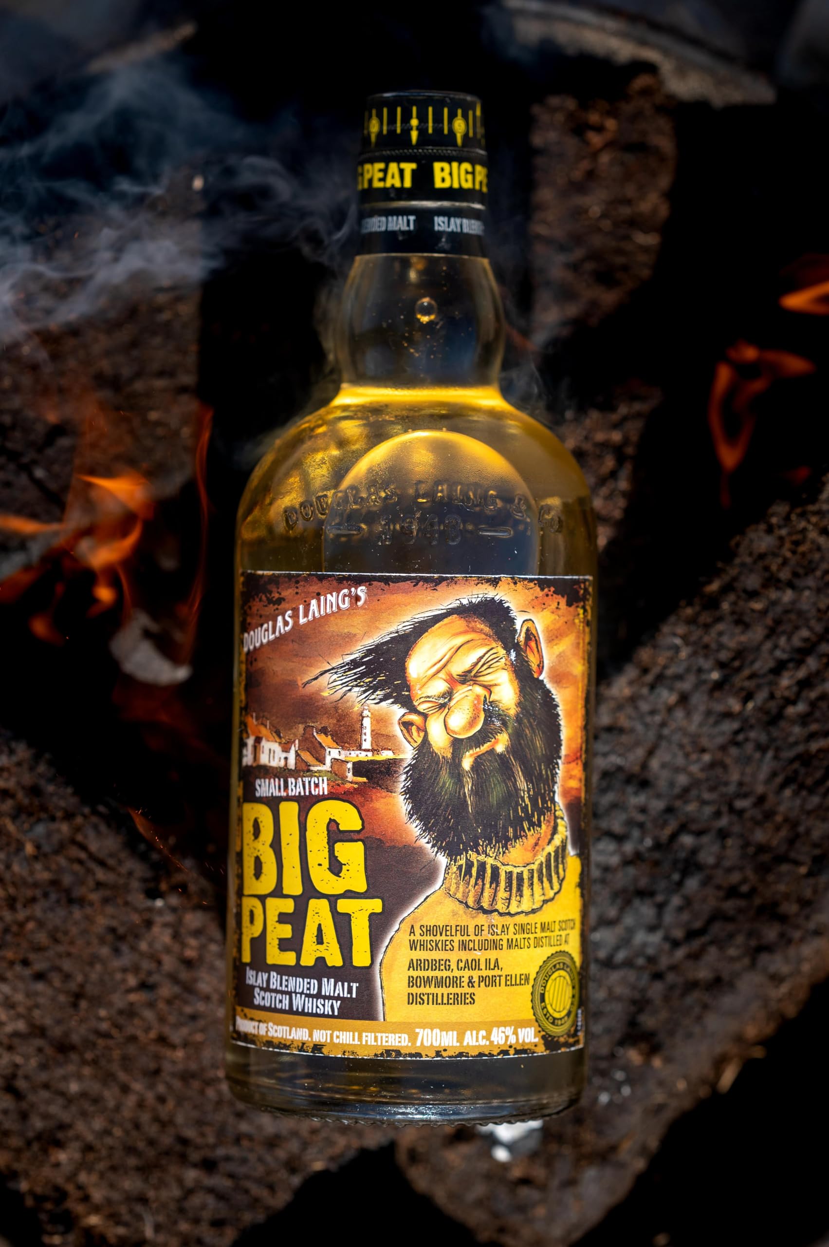 BIG PEAT - Blended Malt Whisky - 46 % Alcool - 70 cl | Origine : Écosse / Islay - Notes de Réglisse & de Tourbe - Whisky de Dégustation