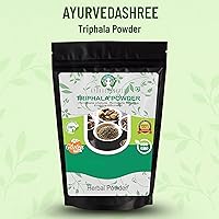 Vista 2 de Triphala Polvo 200 Gm Combinación de Amla, Haritaki y Bibhitaki Sin OGM Vegano.