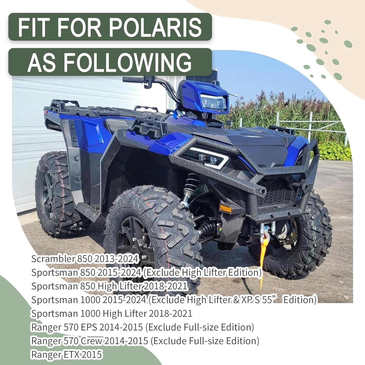 Front Pinion Cover Assembly for Polaris Scrambler 850 Sportsman 850 1000 2013-2024 Ranger 570 ETX 2014-2015 3236143 3235438 3235843