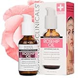 Advanced Clinicals Rosehip Oil For Face With Vitamin E + Botanicals Helps Improve Look Of Dark Spots, Wrinkles, Fine Lines, & Uneven Looking Skin Tone | Moisturizing Skin Care Face Serum, 1.8 Fl Oz