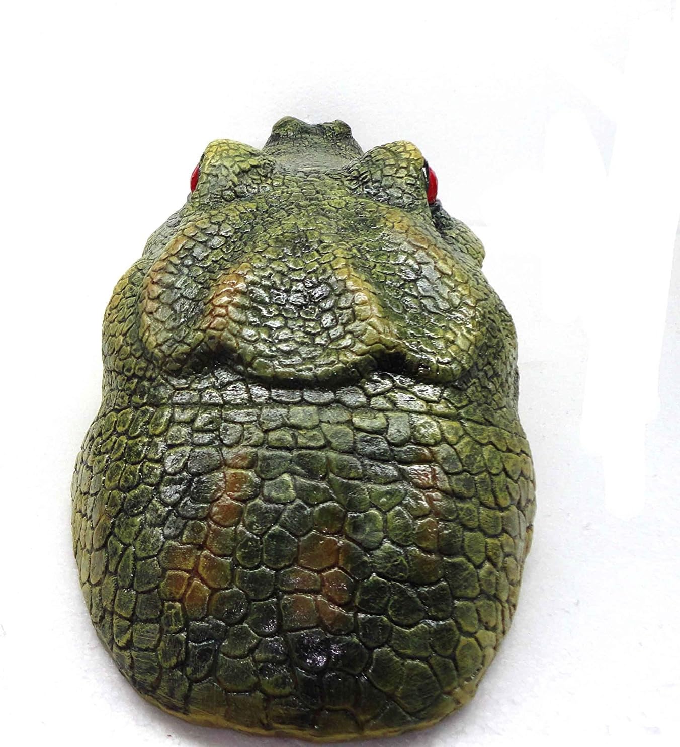 Pond H2o Floating Alligator Head Decoy with Red Eyes, Fake Gator Head for Yard, Backyard koi Fish Ponds, Water Gardens, Pool, Lake Decoration