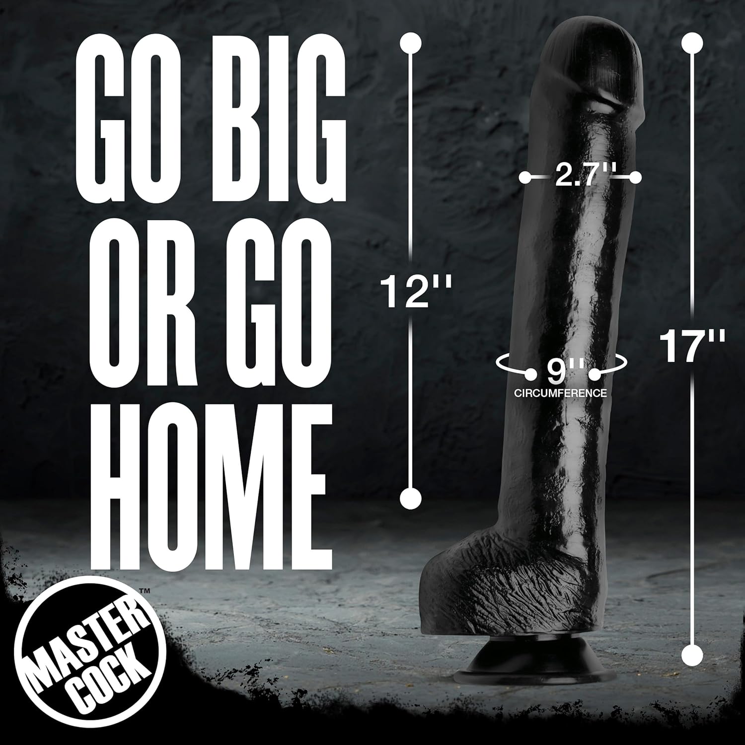 The Black Destroyer Huge Dildo - 5 Pounder!