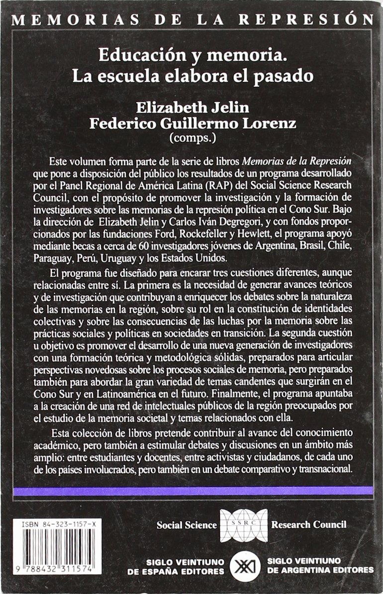 Educación y memoria: La escuela elabora el pasado: 7 (Memorias de la represión)
