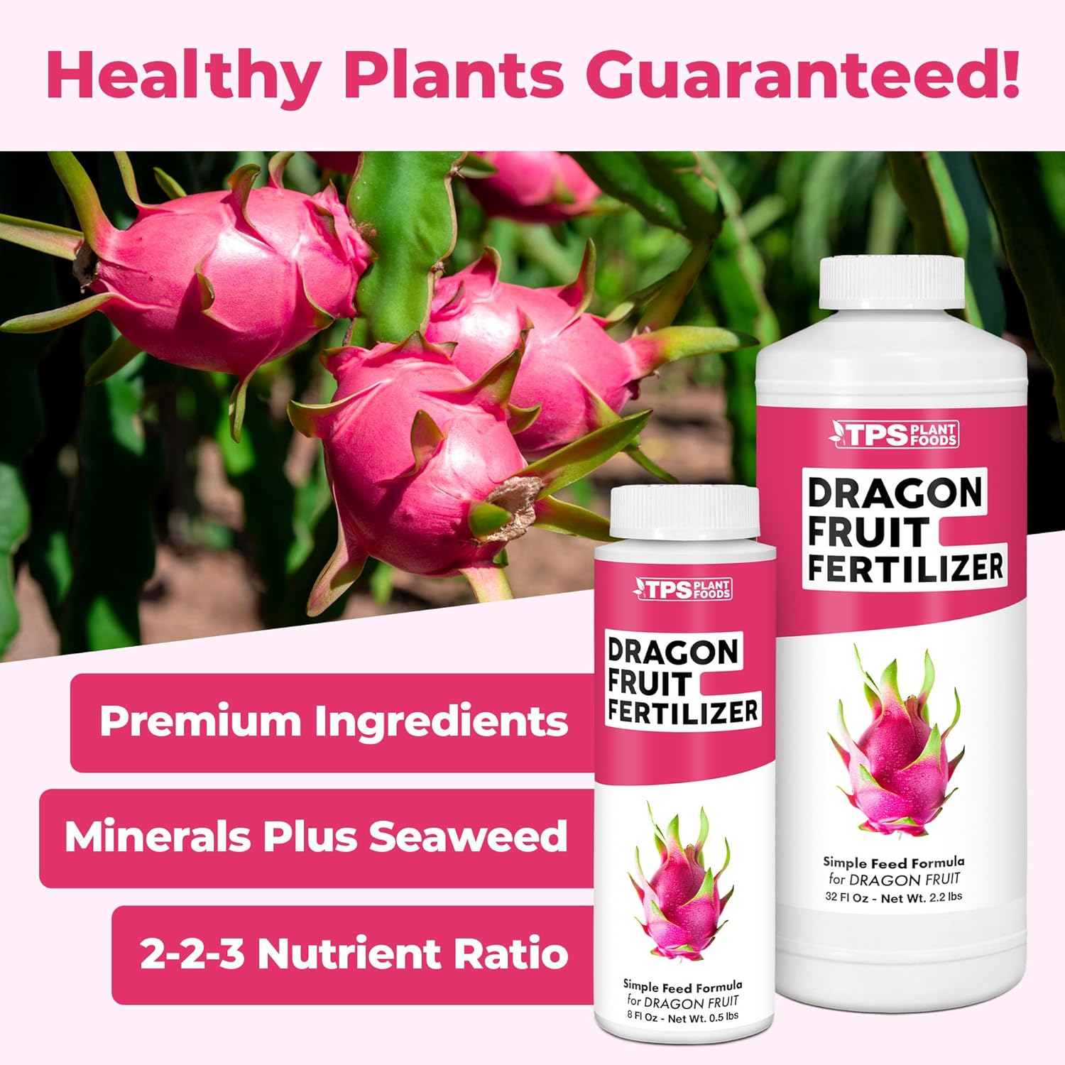 Dragon Fruit Fertilizer – Liquid Plant Food for Bigger Fruit, Better Flowering & Stronger Root Development, 32 oz