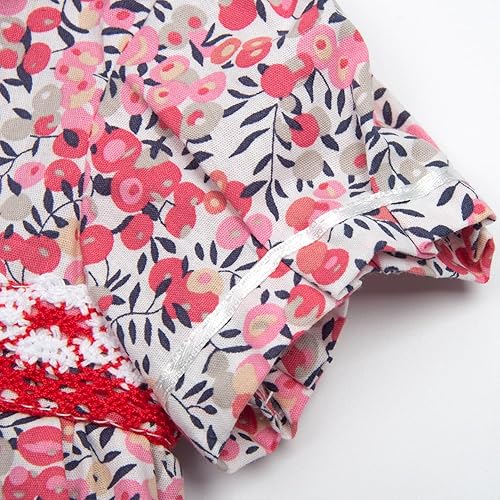 Miniatura 4 de Reborn Baby Dolls Ropa de niña de 22 pulgadas para muñecas Reborn de 22 a 24 pulgadas, trajes de vestir con estampado rojo