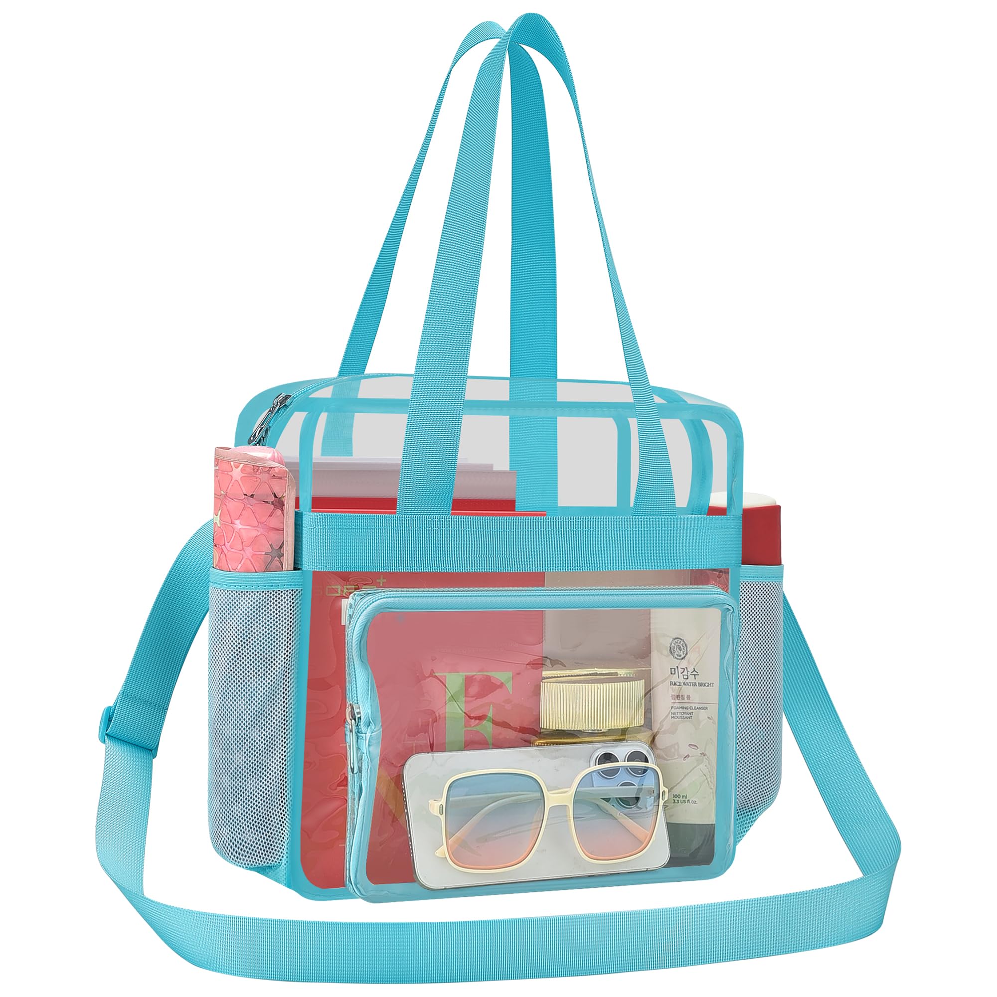 Busiuw Clear Bag for Stadium Events Stadium Approved Clear Tote Bag 12x12x6