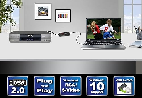 Miniatura 3 de Diamond Multimedia VC500 VHS de un toque a archivo digital convertidor de DVD con software fácil de usar convertir editar y guardar para Win7 Win8 y