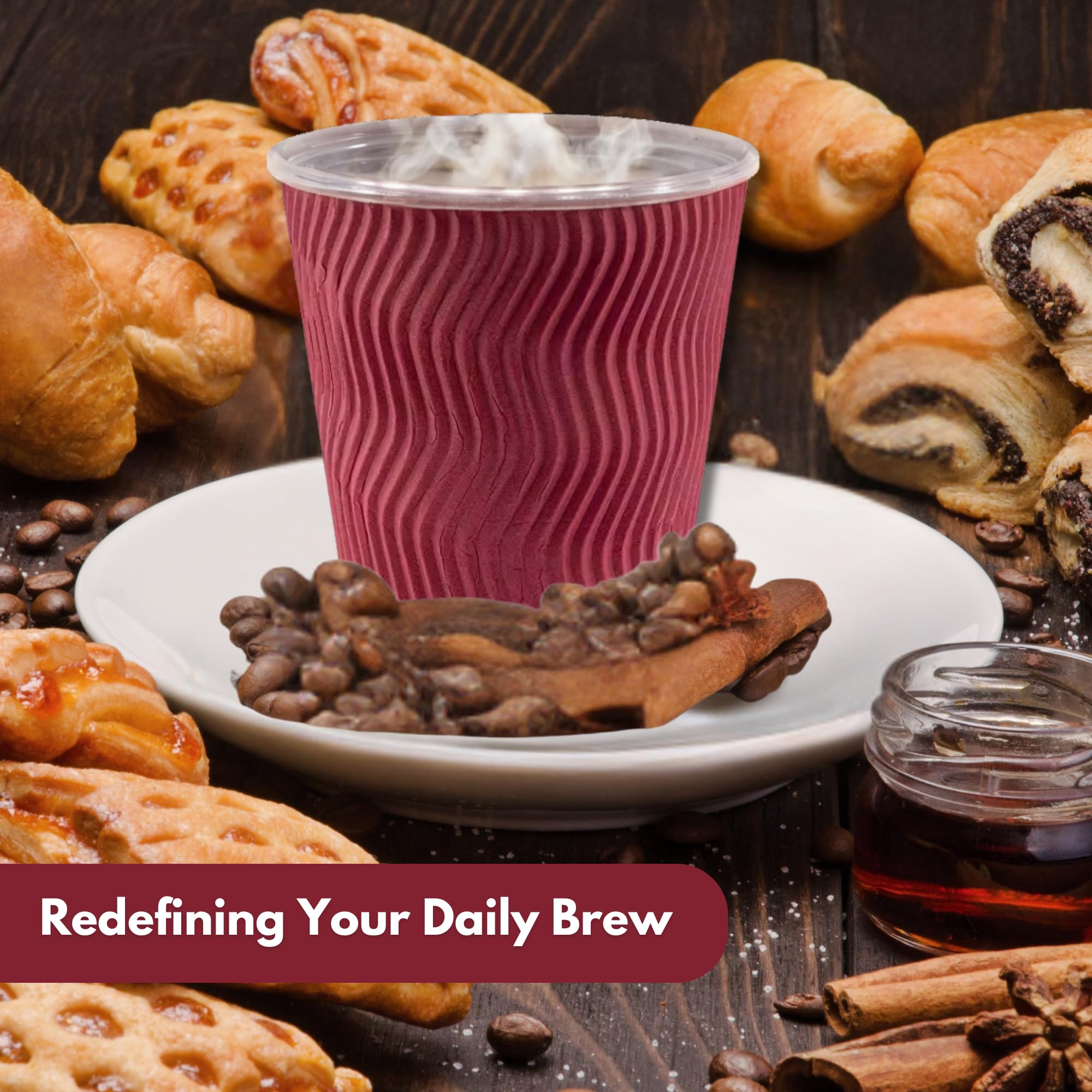 500pk 8oz Triple Wall Paper Cups (Red) thumbnail 5