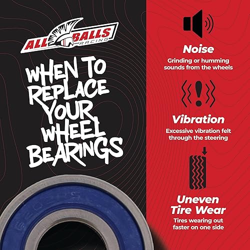 Miniatura 3 de All Balls Racing 25-1444 Kit de rodamientos de rueda compatible conreemplazo para Kawasaki Yamaha