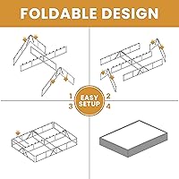 Vista 5 de MAF Base de colchón de 5 pulgadas, base de colchón de metal resistente de perfil bajo, base de colchón de metal resistente de 3500 libras, sin 5 Inch