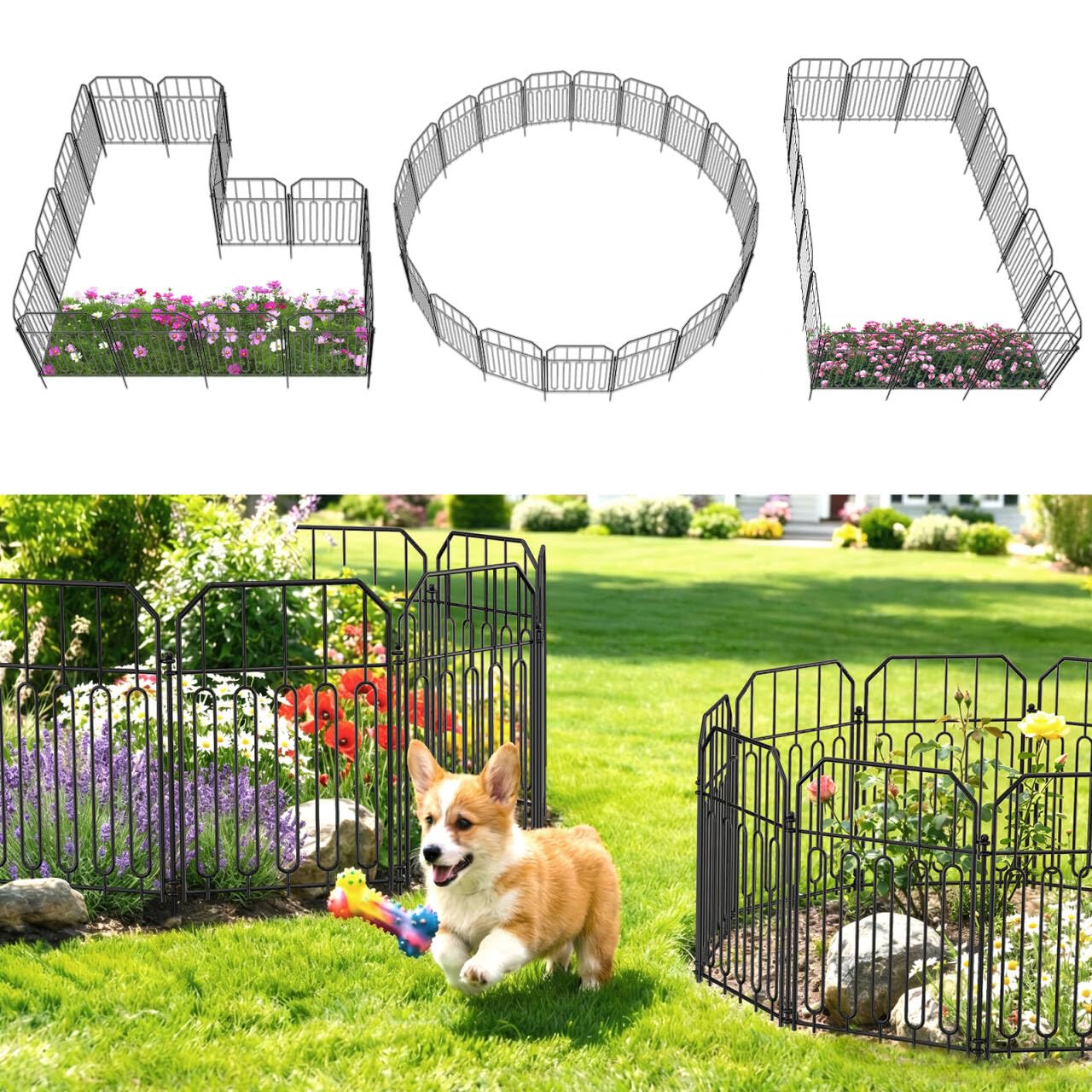 VANCASTLE Decorative Garden Fence
