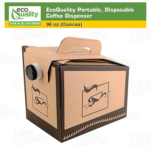 Miniatura 3 de EcoQuality Dispensador de café portátil desechable [paquete de 10] para jarra aislada de bebidas frías y calientes, caja de Joe to Go, gran portador