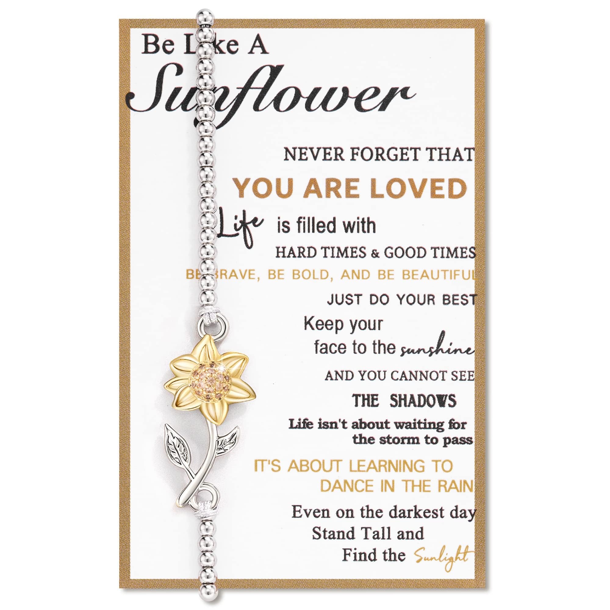 Tarsus Sunflower Gifts for Women Teen Girls, Sunflower Bracelets for Women