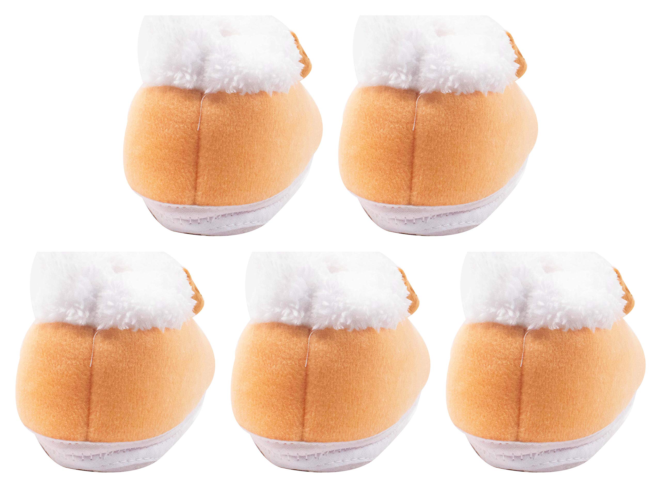 Ole Baby I Love Mamma Daddy Embroidered Anti Skid Soft Furry Organic Velvet Booties 0-6 Months Pack of 5