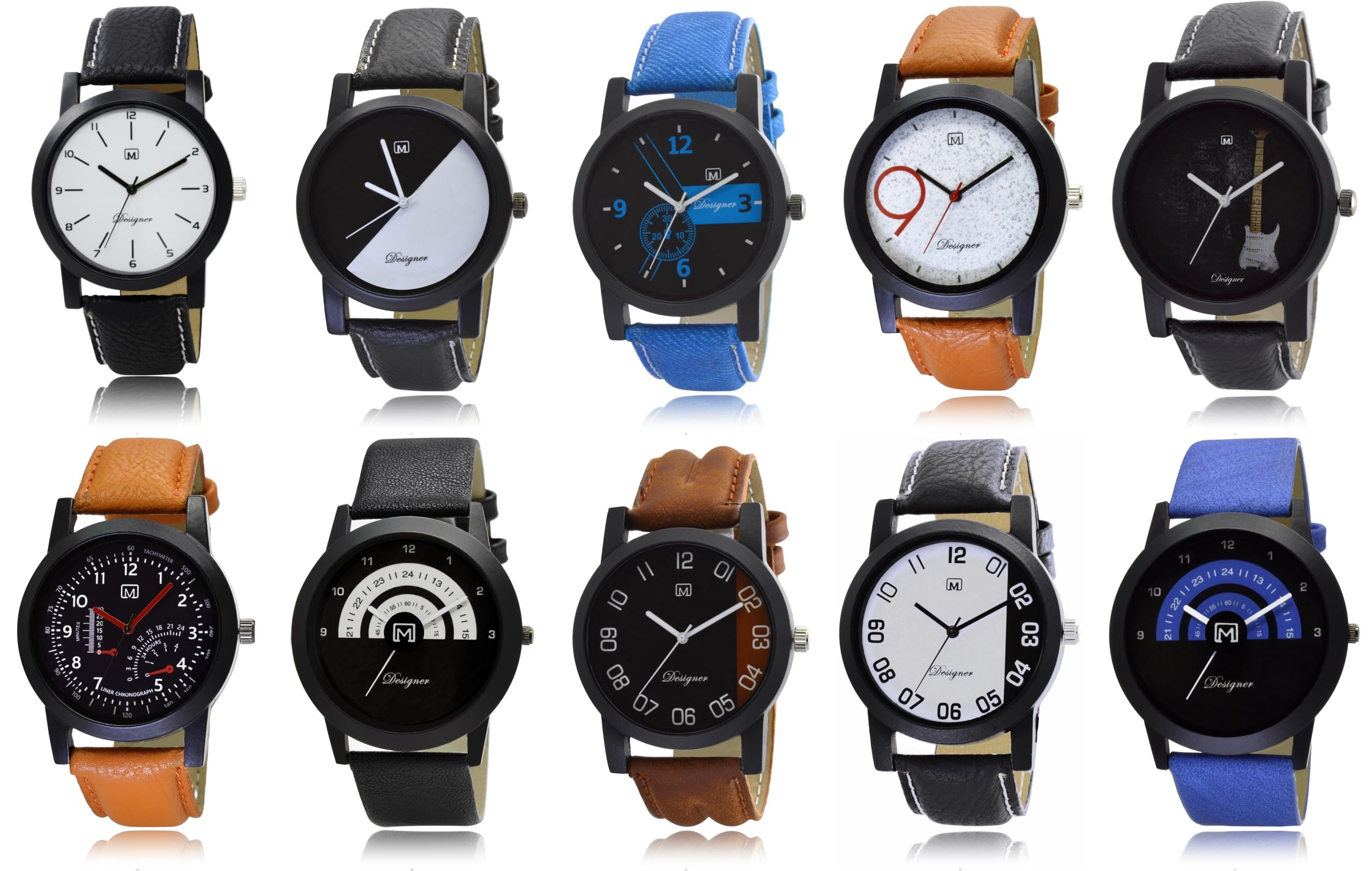 Bollywood Designer Analogue multi color Family Combo pack of 10 Watches for boys & mens Super Solid Watches (B0CLDH1LQN) Amazon Price History, Amazon Price Tracker
