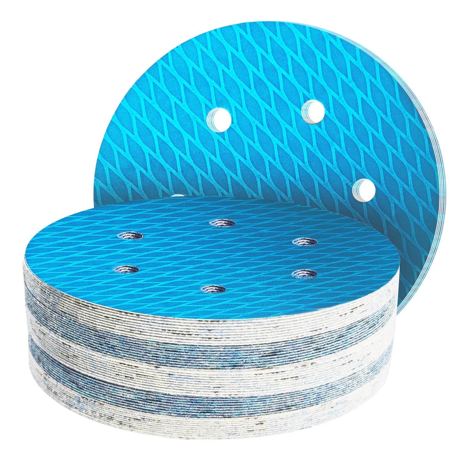 GZKTY 150mm Sanding Discs, 50 Pieces, 6 Holes, Grits 600, Diamond Shape, Reduce Blockage, for 6 Inch Orbital Sanders — image 1
