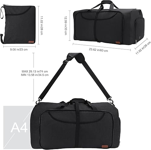 Miniatura 3 de VS VOGSHOW - Bolsa de lona de viaje grande para mujeres y hombres, plegable, plegable, para campamento, para viajes, impermeable, para fin de