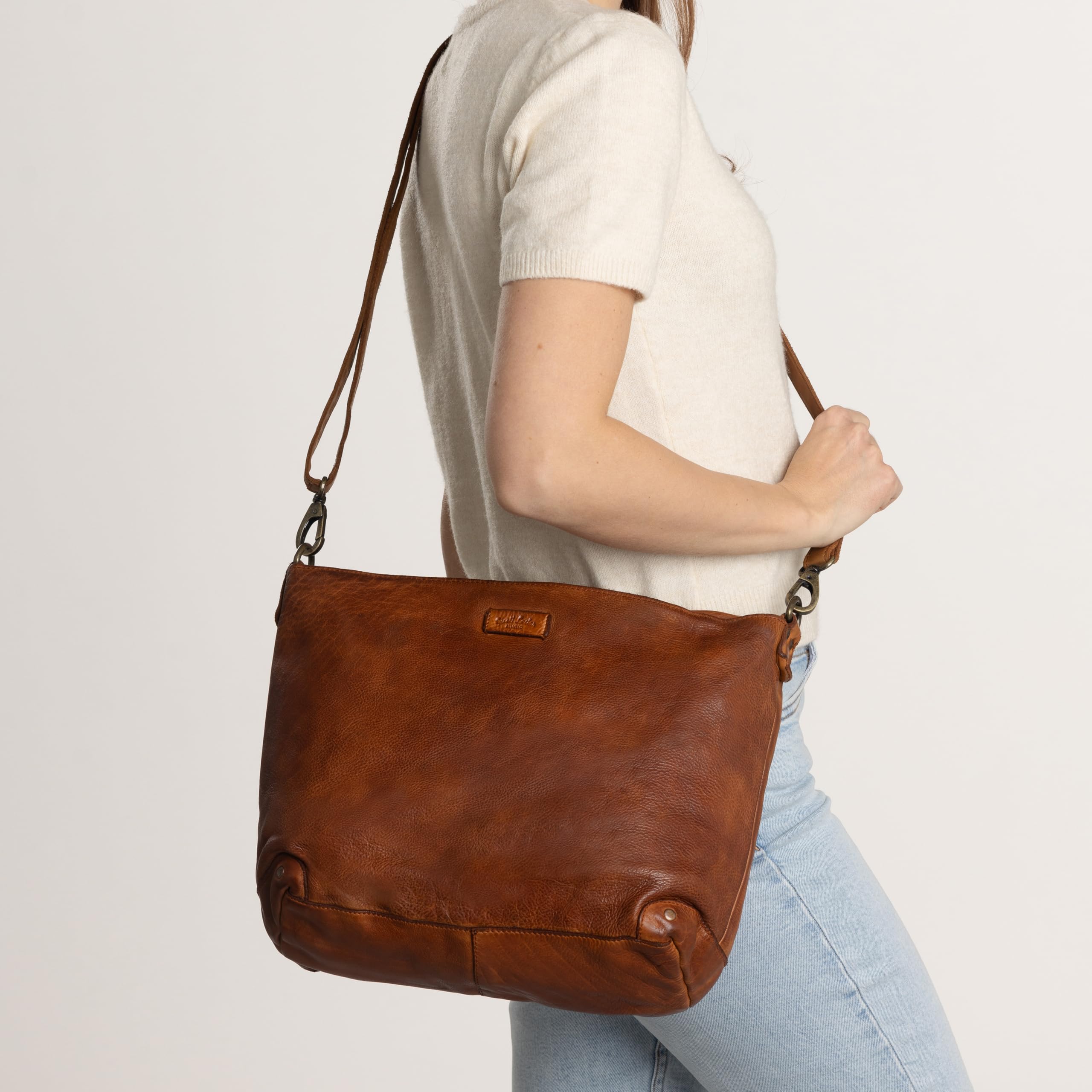 Gusti Handtasche Leder - Suzanne Damen Umhängetasche Ledertasche Vintage Leder