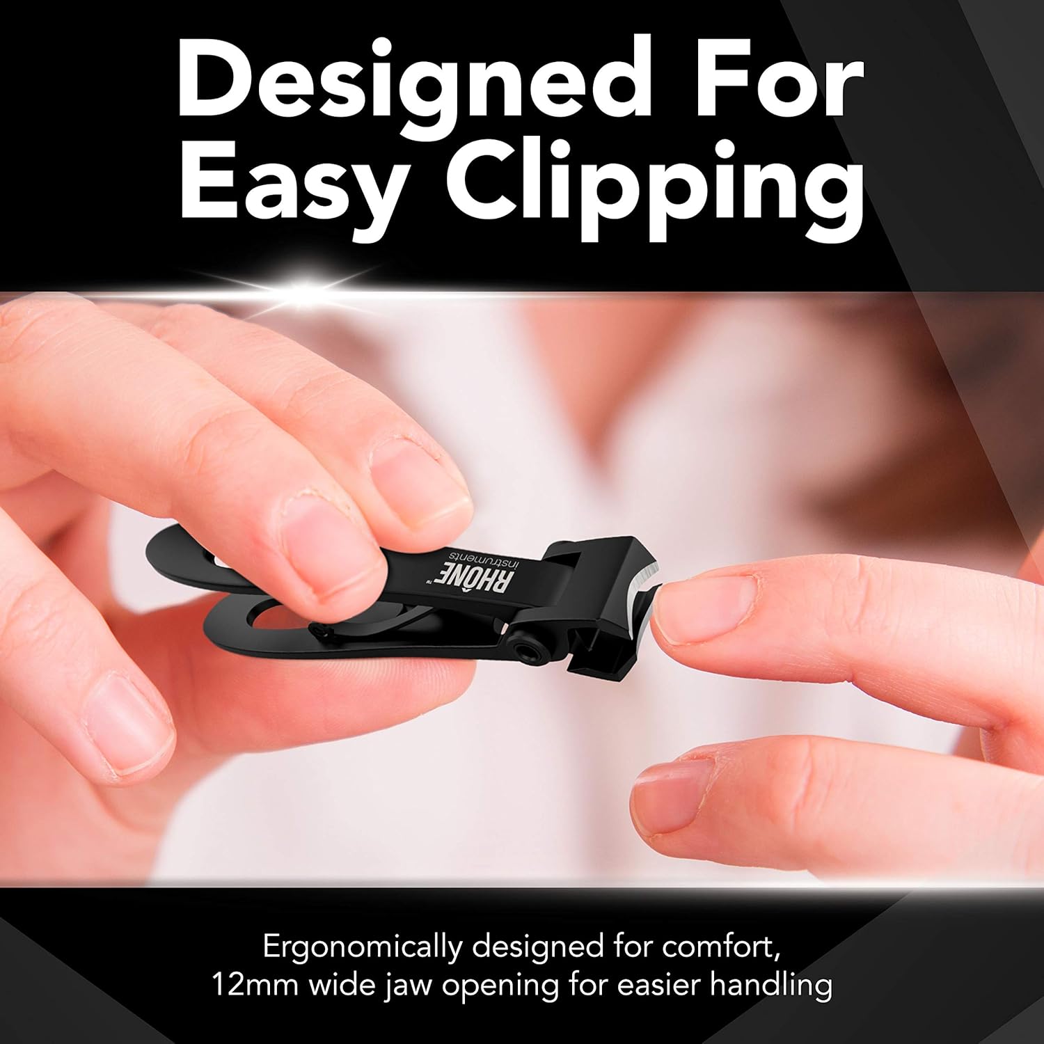Rhône Instruments Nail Clippers, 420J2 Surgical Grade Steel, Extra-Wide Jaw, Cuts Thick Nails, Professional Series, Heavy-Duty Fingernail and Toenail Clippers for Manicure, Pedicure, Women and Men : Everything Else