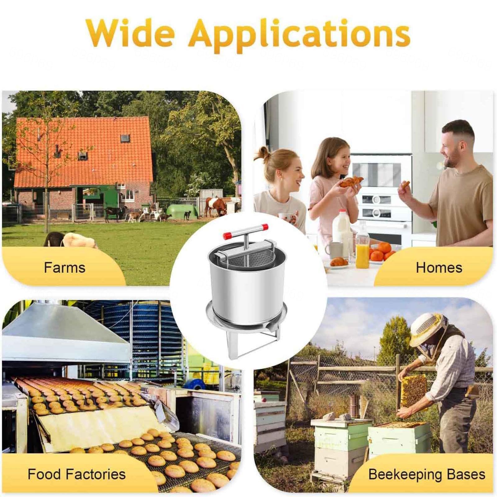 smielatore per apicoltura Pressa per miele in acciaio inox manual honey press extractor Attrezzatura apicoltura per Apicoltura Agricoltura Strumento