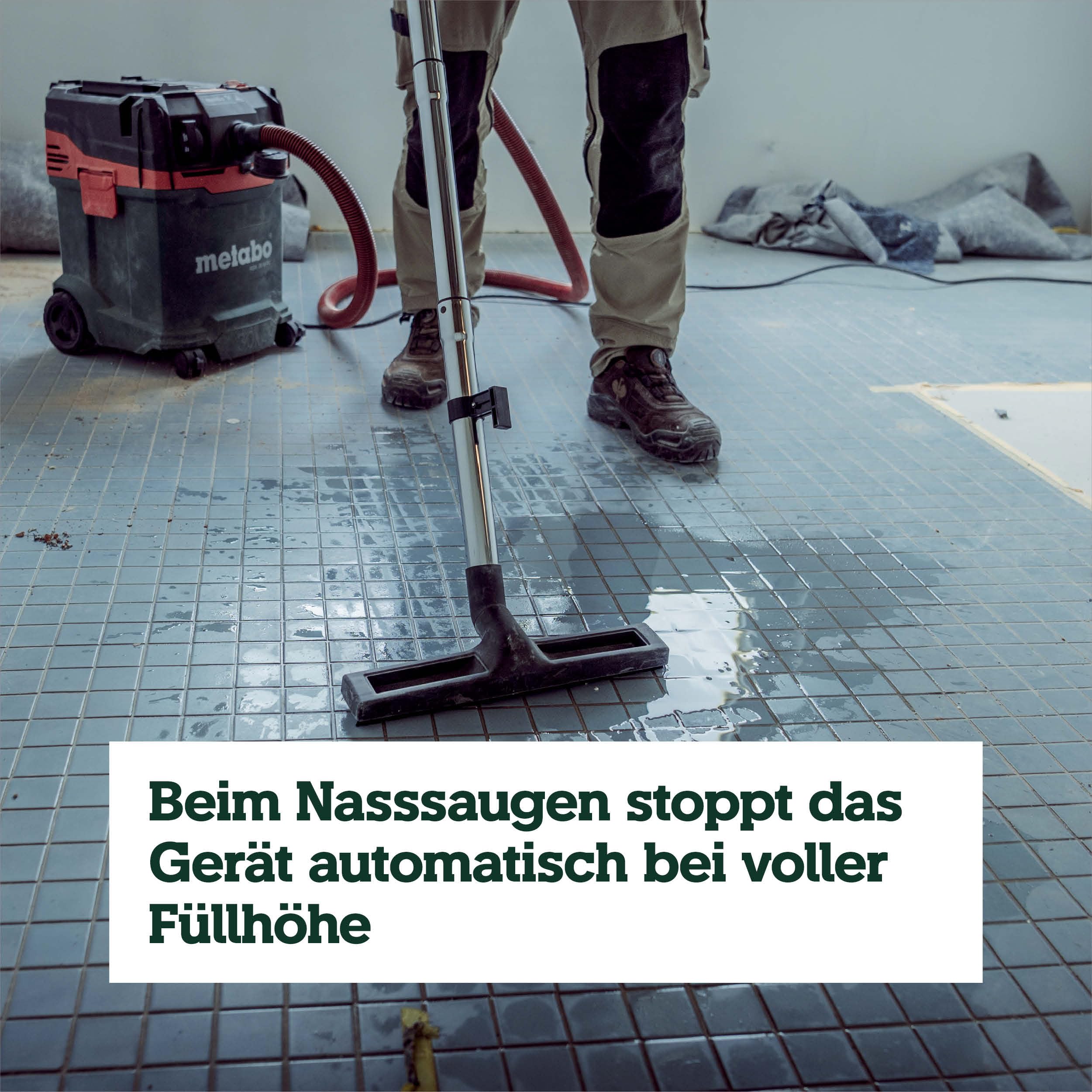 metabo ASA 30 M PC Allessauger, Kompakter Nass- und Trockensauger, 1200 W | Industriesauger Staubklasse M, 8 m Kabel, mit Antistatik-Schlauch, Filterabreinigung und Zubehör-Set, 30 l Behälter