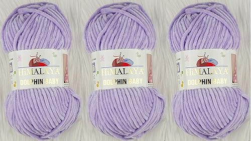 Himalaya Dolphin 80305 - Ovillo de lana para bebé, 3 madejas, 3 madejas, 3 x 3.53 oz, hilo súper voluminoso para manta de bebé