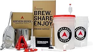 Northern Brewer - Brew. Share. Enjoy. HomeBrewing Starter Set, Equipment and Recipe for 5 Gallon Batches (Hank&#39;s Hefeweizen)