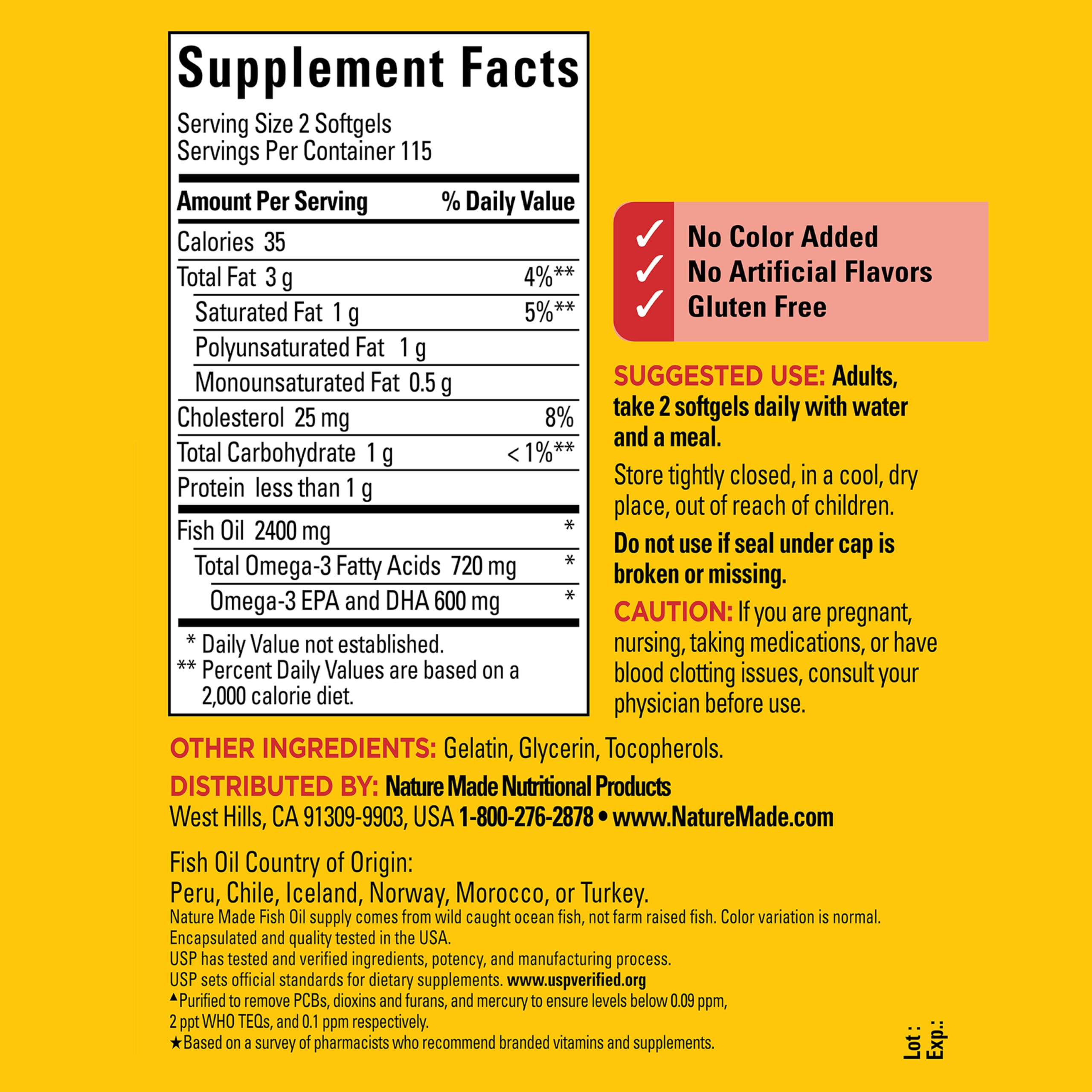Nature Made Fish Oil Omega 3 Supplements, 1200 mg Softgels, 230 Softgels — Amazon image 6