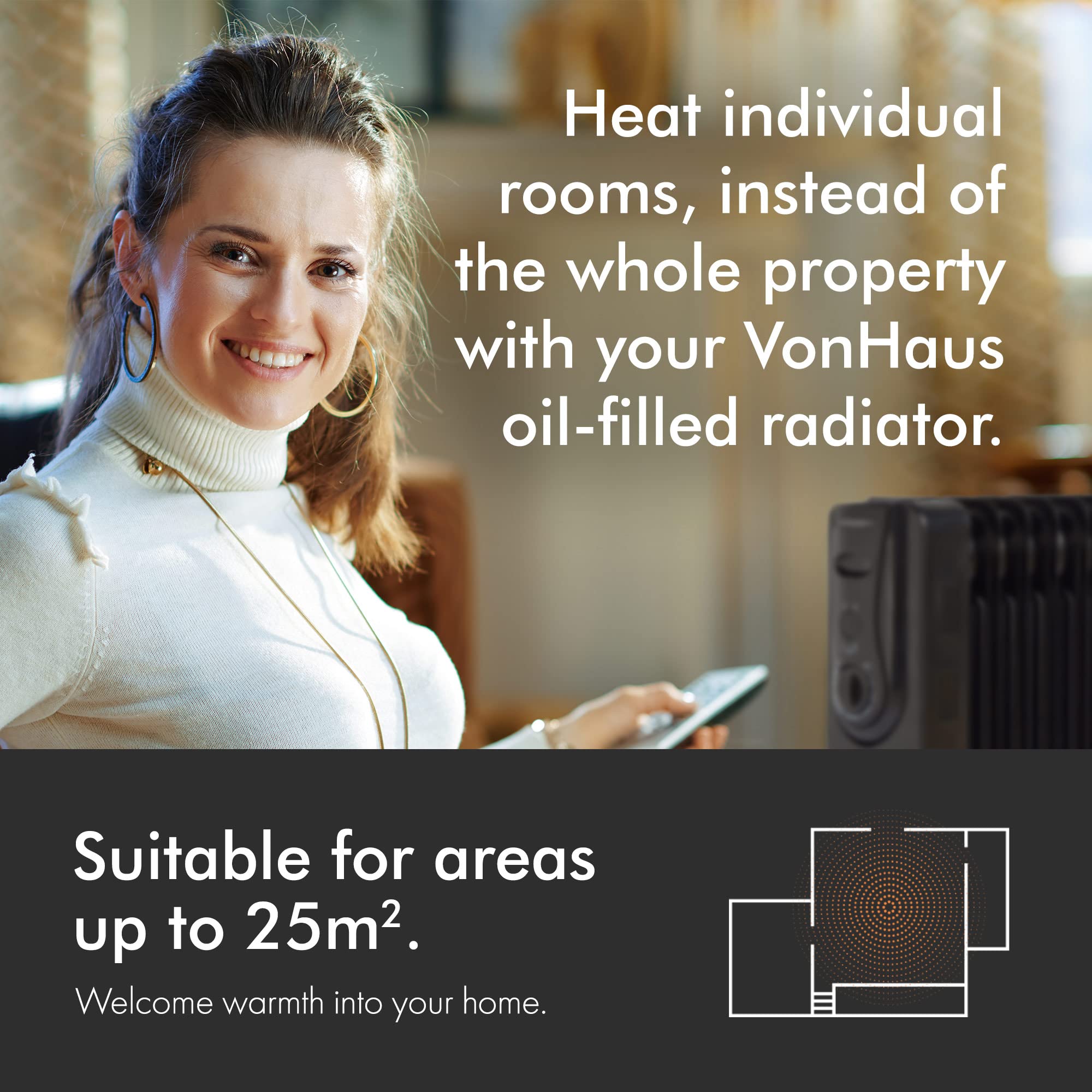VonHaus Oil Filled Radiator 9 Fin, Electric Heater for Home Office, Oil  Radiator Warms Any Room Quickly u0026 Efficiently, Thermostatically Controlled  2kw Oil Heater for Maximum Warmth, 2 Year Warranty : Amazon.co.uk: DIY u0026  Tools