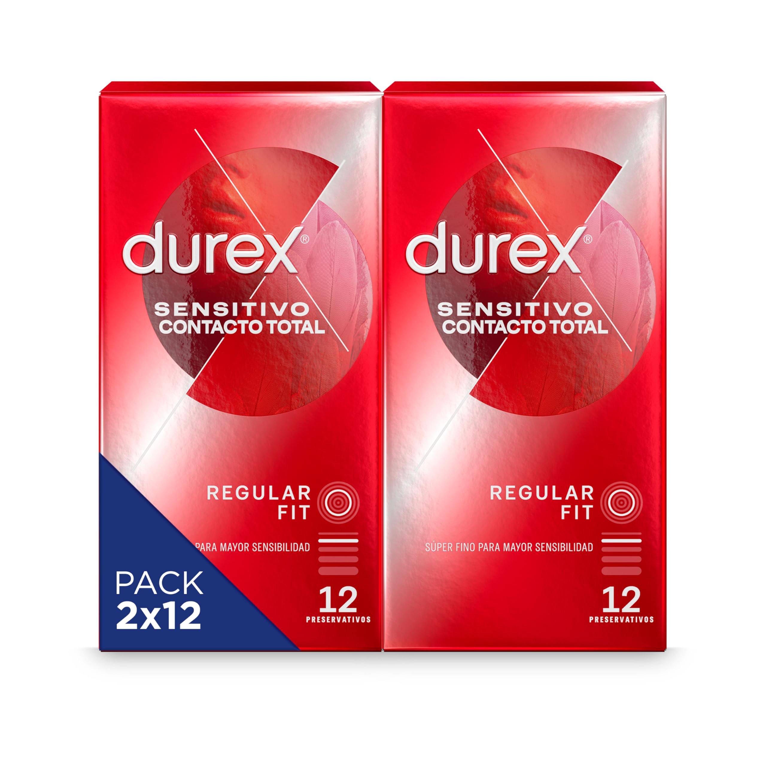 Durex duplo preservativos sensitivo contacto total 12 x 2 unidades