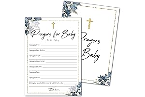 Baby Shower Prayer Cards - Baptism Prayers For Baby