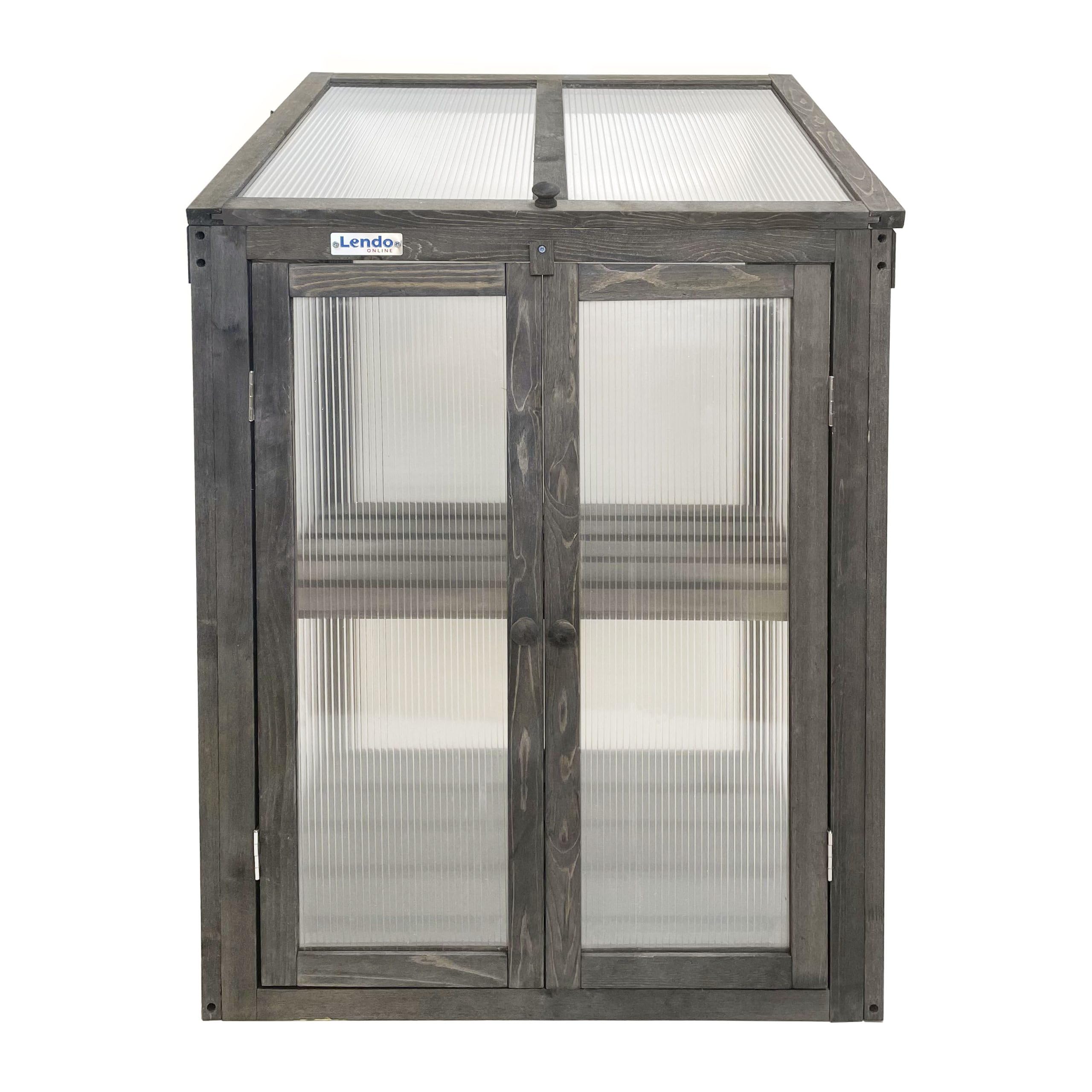 Invernadero - Invernadero - Jardín - Cultivo - Invernadero - Invernadero - Abeto con placas de PC (60x49x97,5cm (gris)