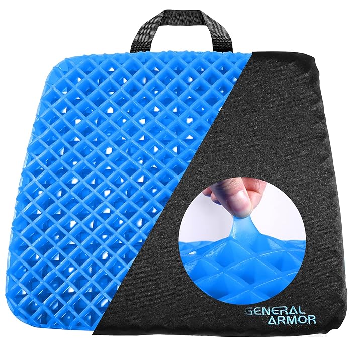 Buy GENERAL ARMOR® Gel Chair Seat Cushion,Office Chair Cushion Pad for