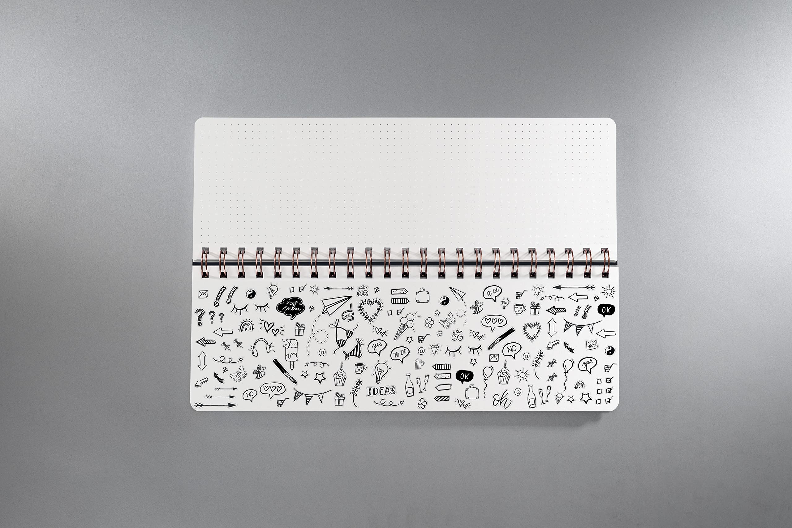 SIGEL JP101 Jolie Weekly diary undated - Apricot Inspiration - 100 g/m² - 30 x 11,4 cm - hardcover - 124 pages - White, apricot, Grey - Image 4