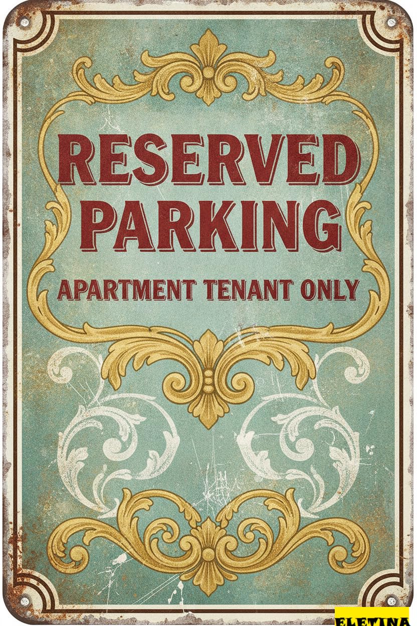 Personalized Sign for Man Cave Metal Warning Reserved Parking Apartment Only Metal Wall Vintage Street Safety Warning Aluminum Metal School Bar Street Parking Lot 8x12in Private Property Decorative
