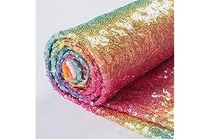 ShinyBeauty Sequin Fabric - a Rainbow of Shimmering Elegance