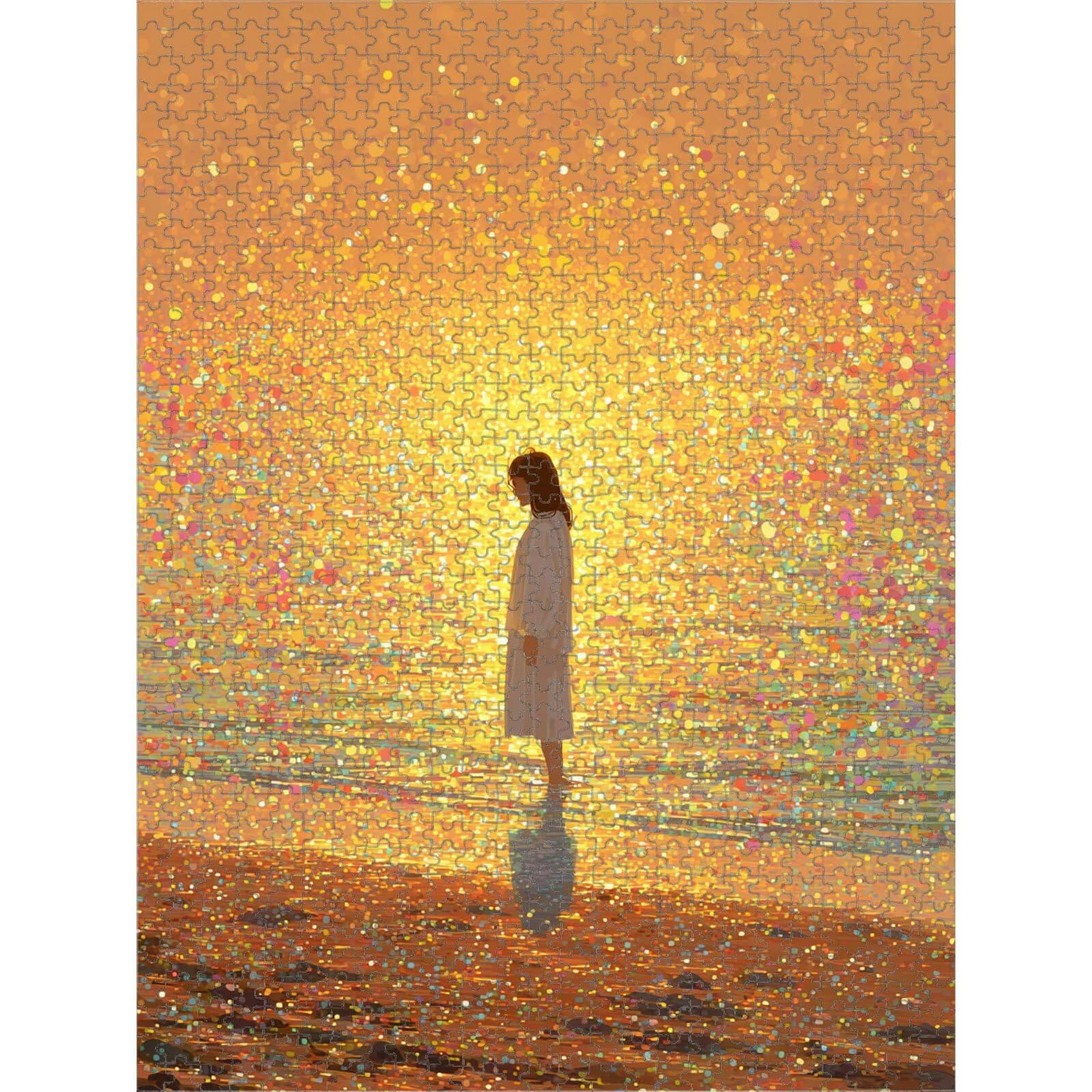1000 Pezzi Puzzle Adulti - Ragazza & Oceano - Decorazione Murale 1T#1484