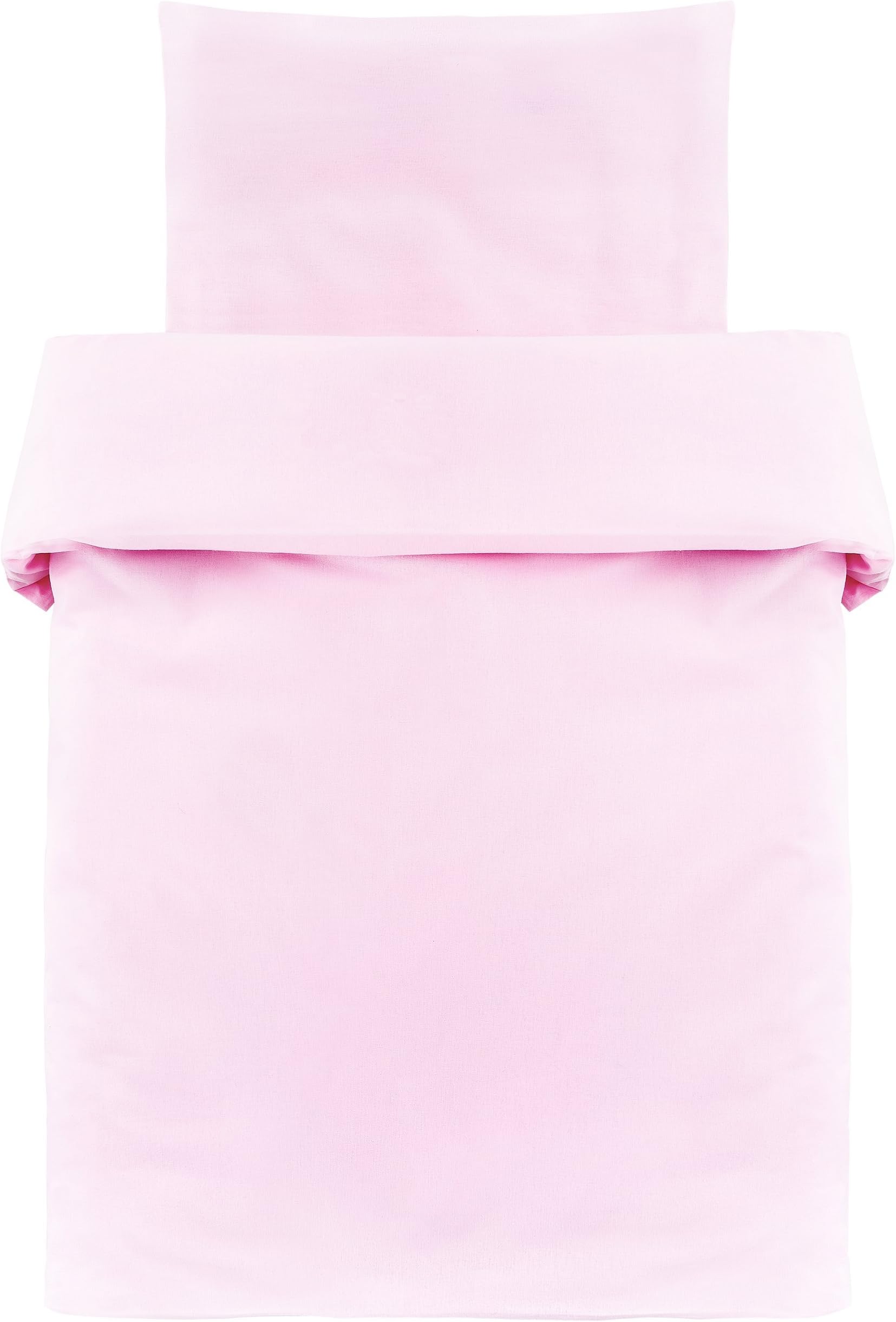 MAKIAN Baby Bedding Set - Duvet Cover 80x80 cm - Pillowcase 35x40 cm - 100% Cotton - Single Bed Duvet Set - Oeko-Tex Certified (Pink)