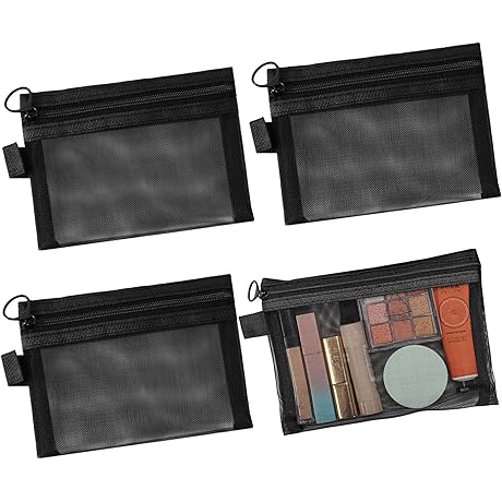 4-in-1 Mesh Zipper Bags: Compact, Portable Storage Solution
