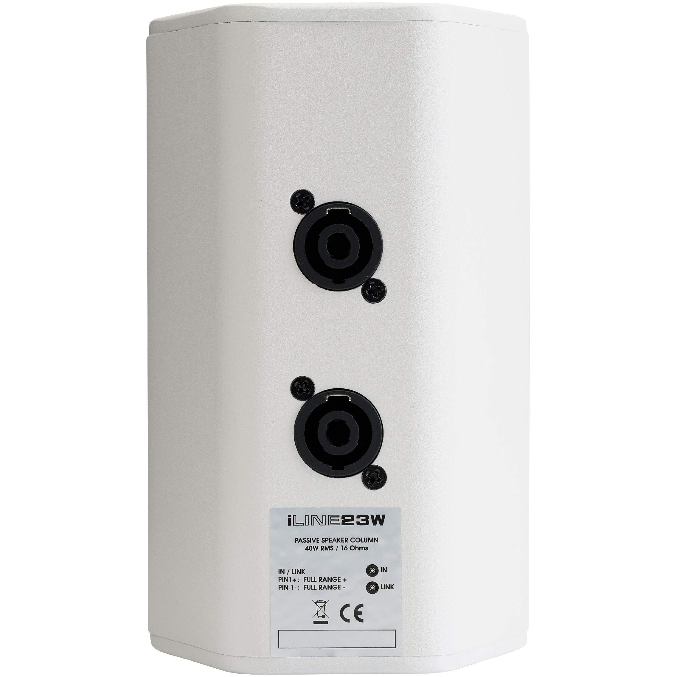 iLINE23w enceinte colonne blanche 40 watts