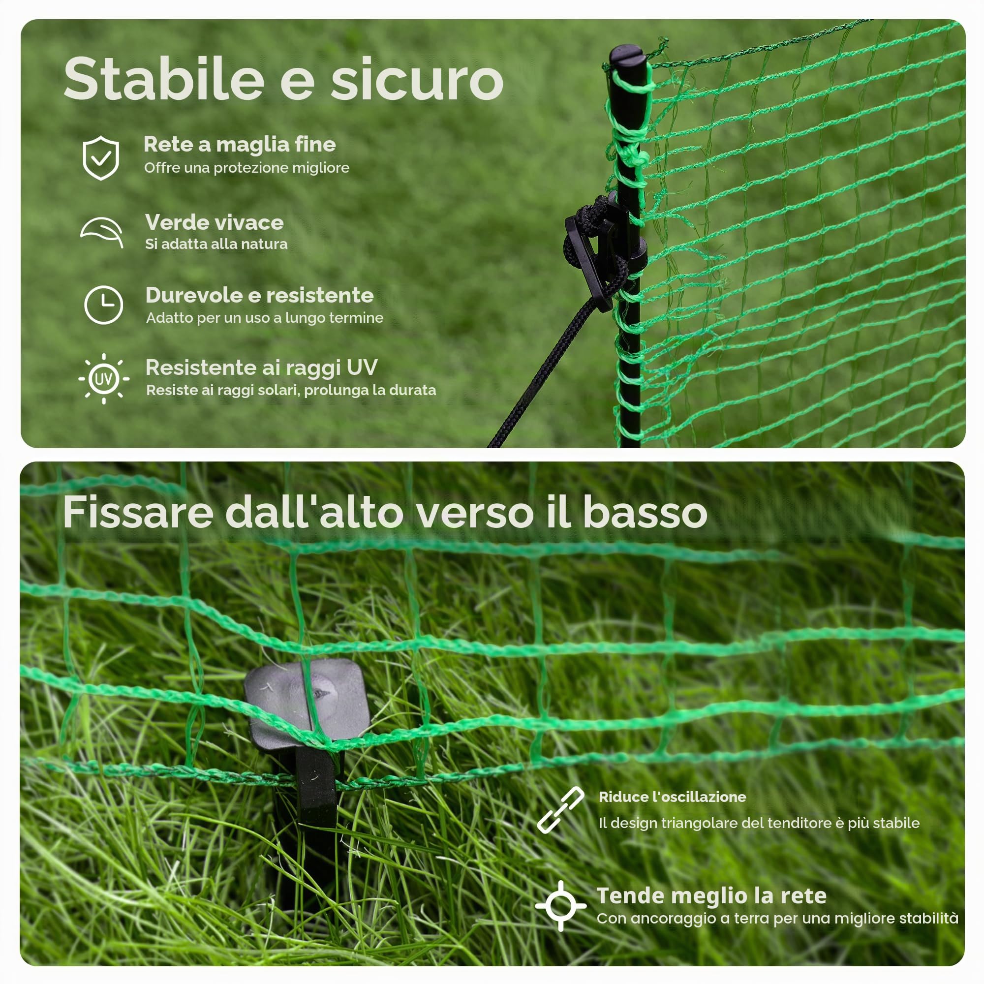 Signstek Recinzione mobile, 120 cm di altezza, 15 m di lunghezza, 9 pali per cani, recinzione da giardino, giardino, casa, cortile, verde