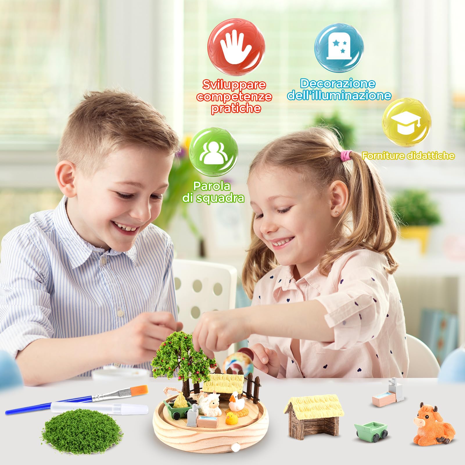 Dislocati Luce Notturna Artigianale Giocattoli Set Decorativi Fai da Te Unicorni/Sirene/Dinosauri/Fattorie Giocattoli- Regali per Bambini