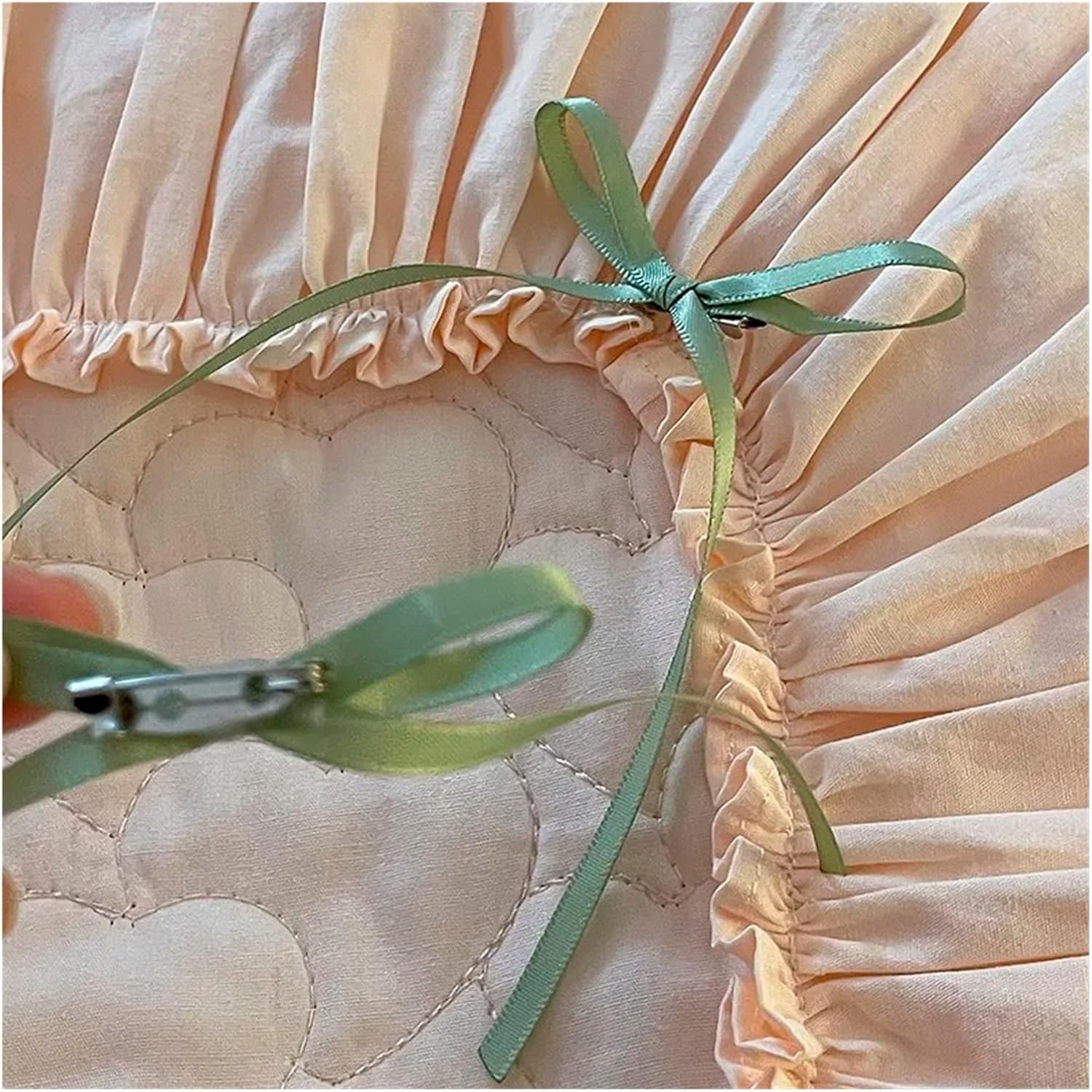 100% Cotton Washed Cotton Quilted Duvet Cover Queen King 4 Pcs Embroidery Touch Soft Bedding Sets with 1 Bed Sheet 2 Pillowcases,Bed