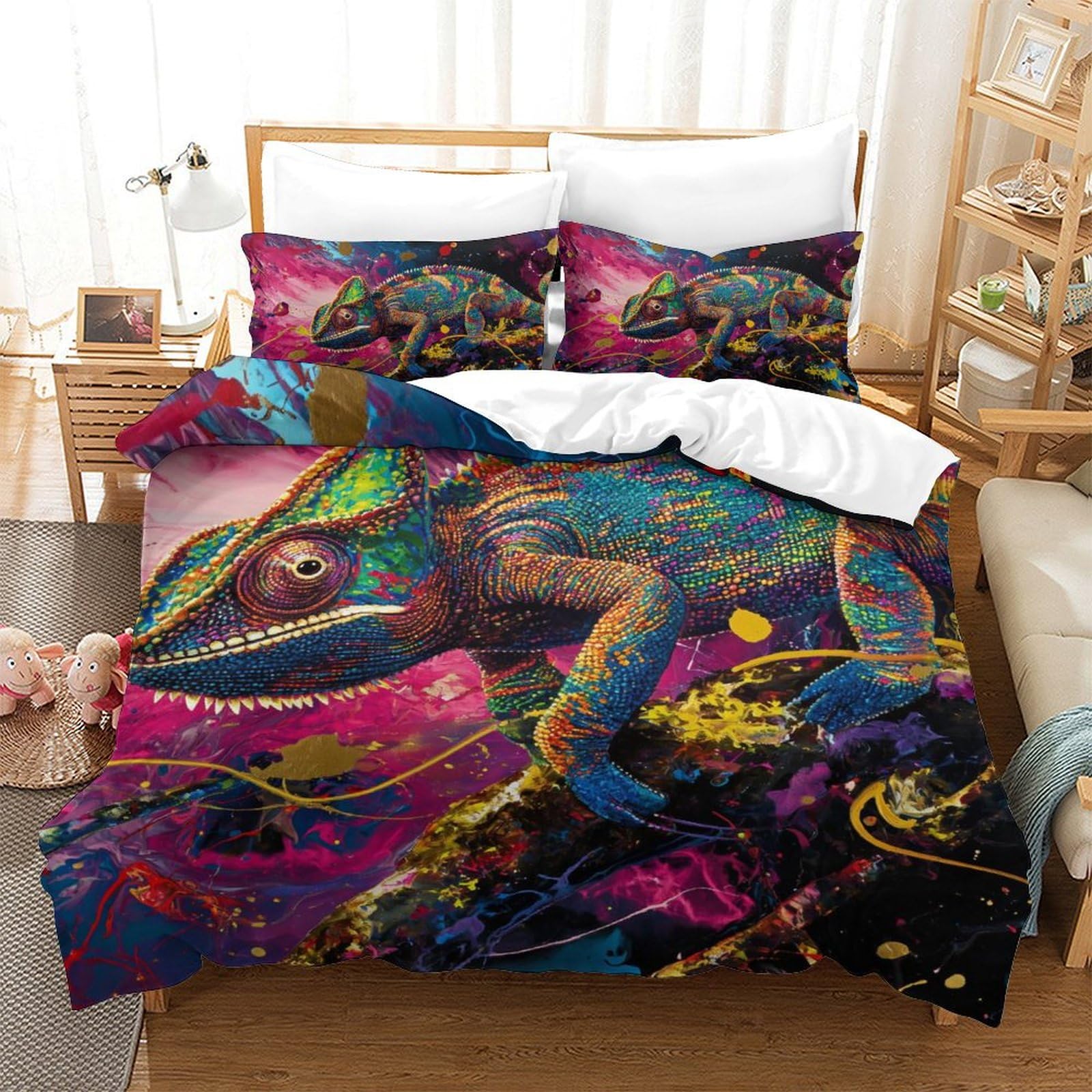 Housse de couette lézard 3D offrez un sommeil doux et réconfortant à vos enfants