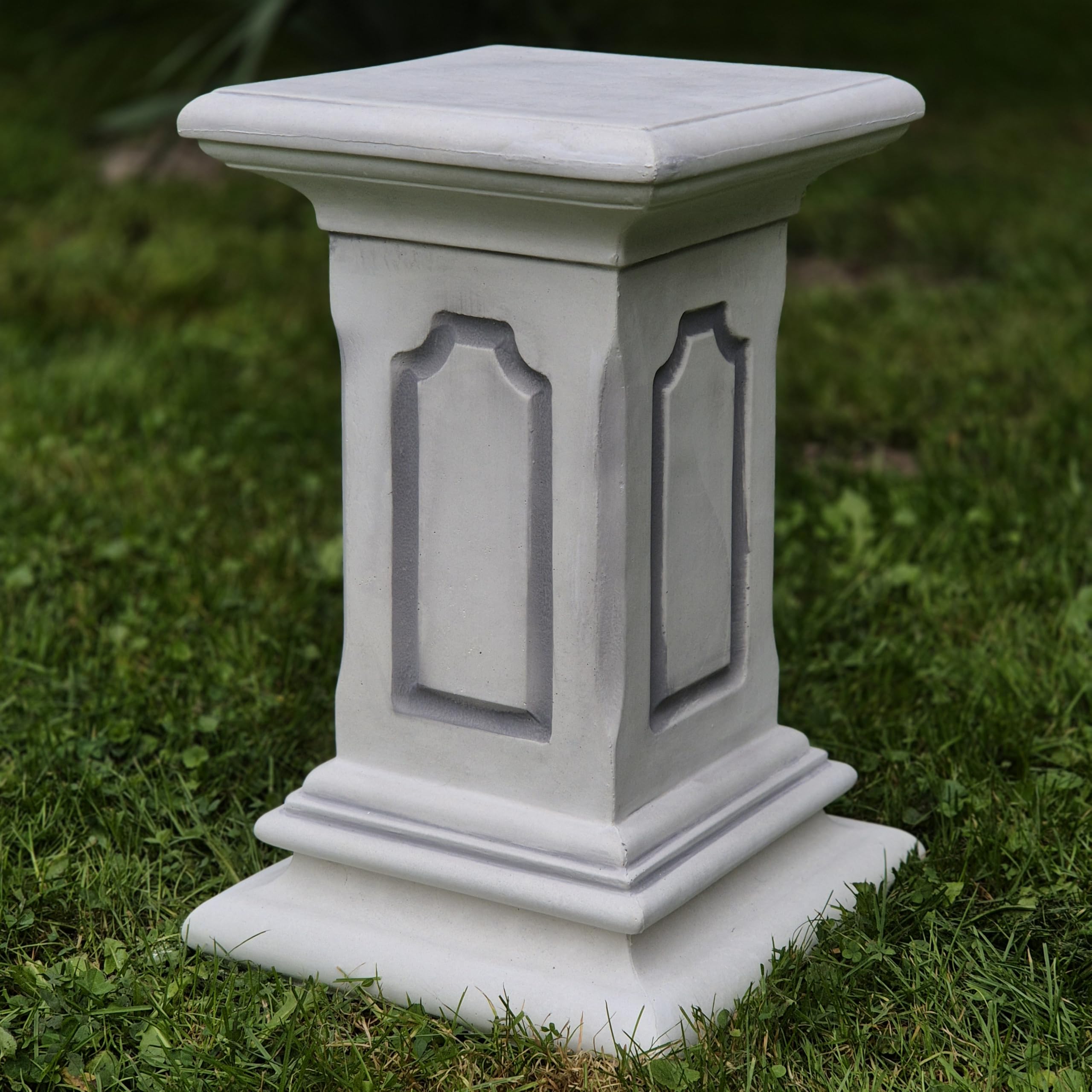 FABRIQ Colonne de 40 cm Gris - 25 kg - Colonne de fleurs en fonte - Socle massif - Décoration de jardin et de maison