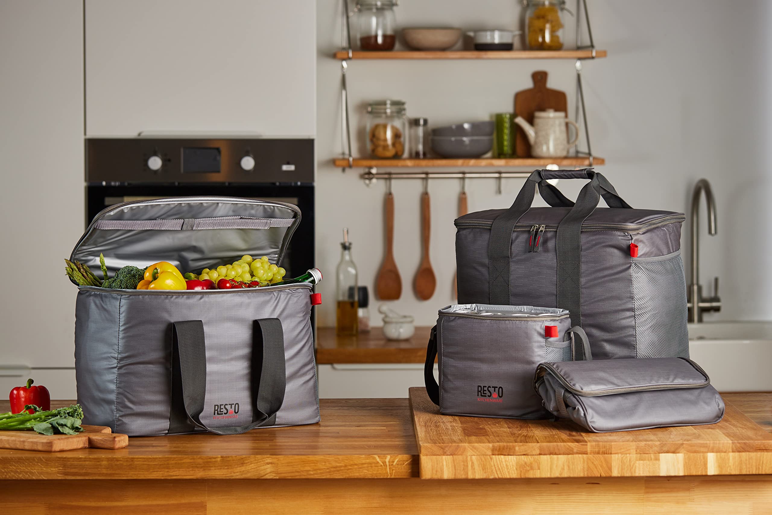 RESTO Bequeme Faltbare Kühltasche 5,5 L, 11L, 23L, 30L – Lunchbox für Damen & Herren, Getränke & Speisen - wasserdichte Isoliertasche für Büro, Schule, Reisen - Kompakte Thermotasche für unterwegs