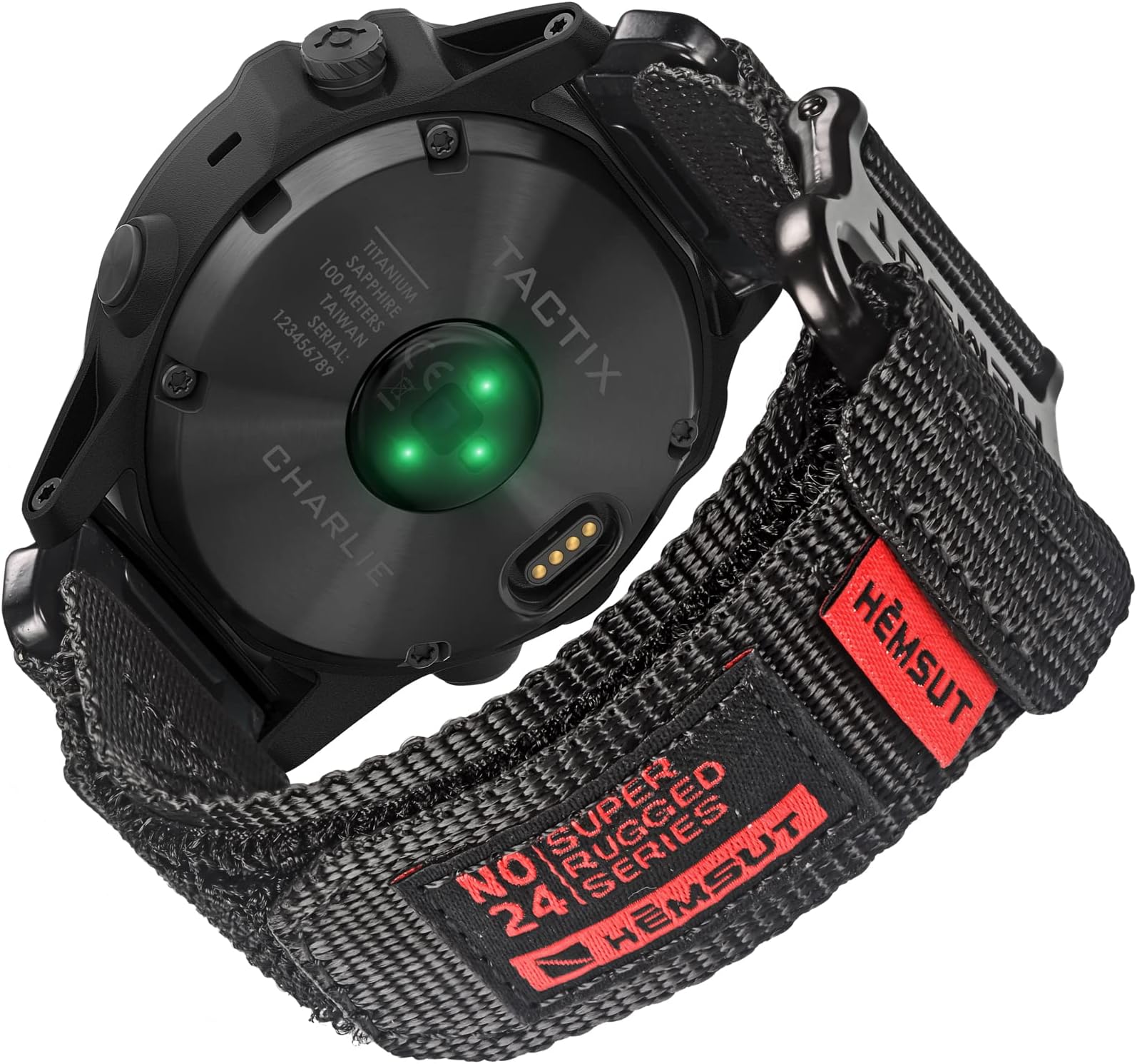 Compatible With Garmin Watch Band, Super Rugged Nylon Sports Strap With Woven Loop Design For Fenix/Forerunner/Approach/MARQ/Quatix/D2 Series, Tough Replacement Band For Men Women