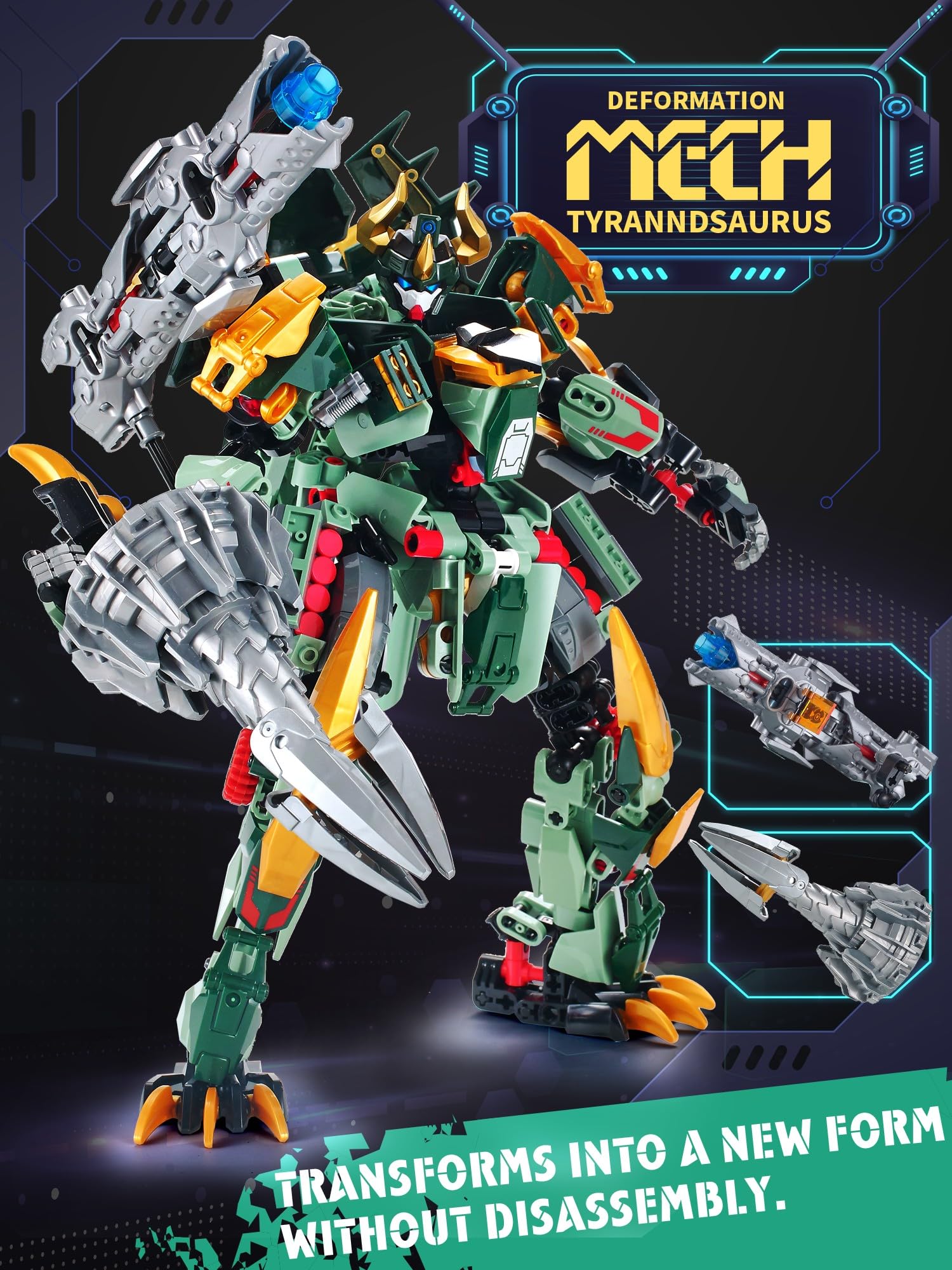 Amazon.com: TIALLOW 2 in 1 Triceratops Mech Building Blocks Sets