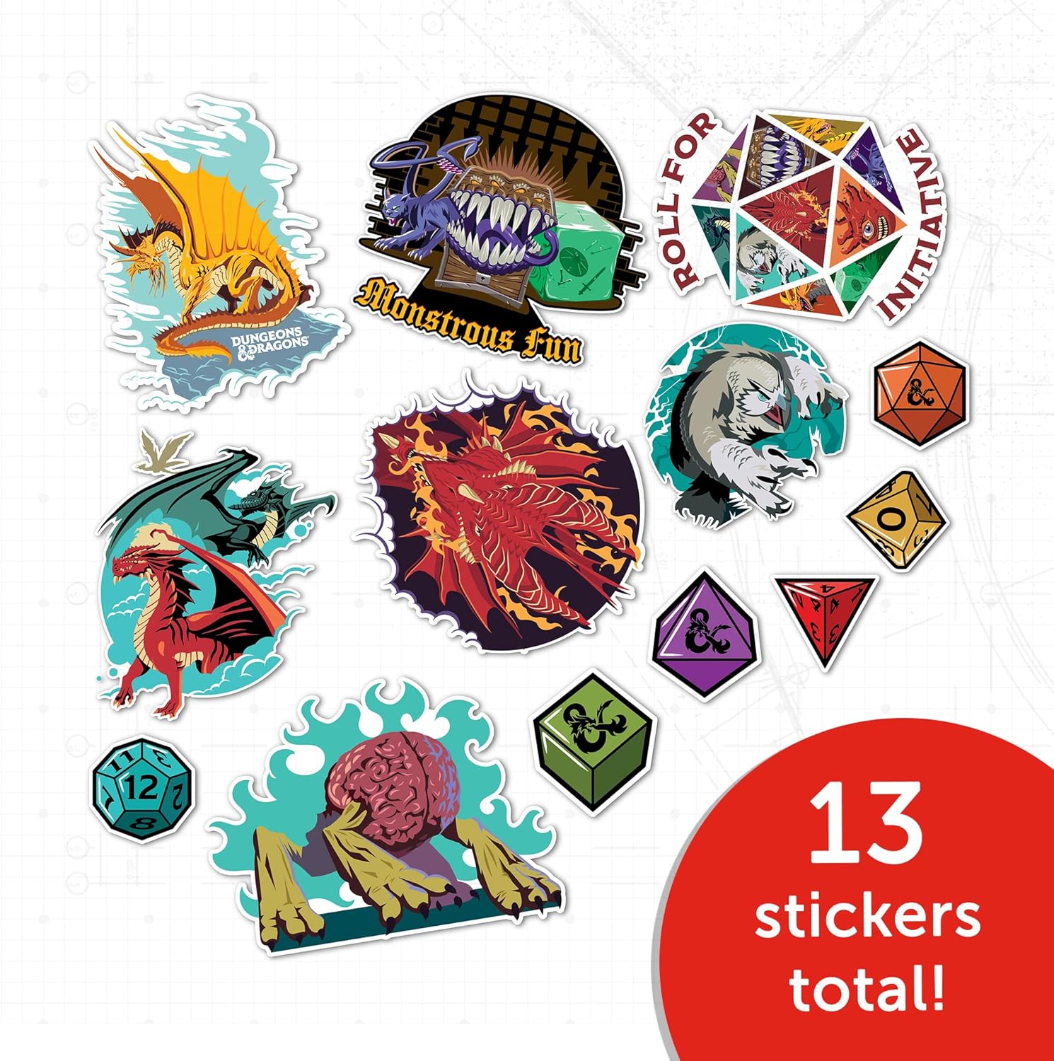 Desert Cactus Dungeons & Dragons Stickers - 13 D&D Decals Laptop Water Bottle Car Scrapbook Sheet Vinyl Decorations Birthday Favor Party Supplies (2-3) - Image 3